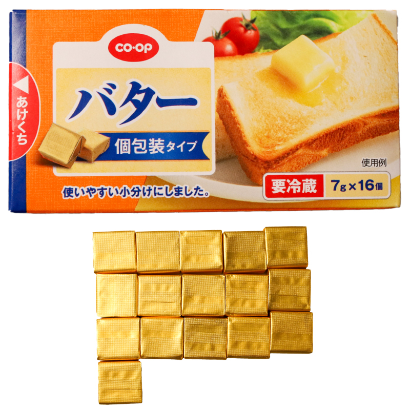 CO･OP バター　個包装タイプ 112g(16個)