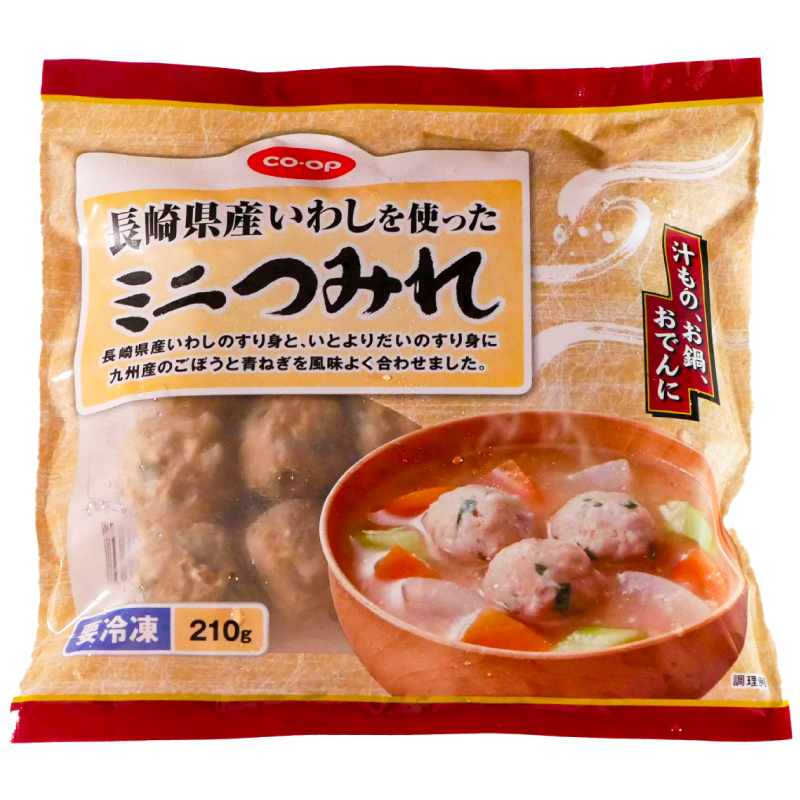 CO･OP 長崎県産いわしを使ったミニつみれ（ごぼう・青ねぎ入り） 210g