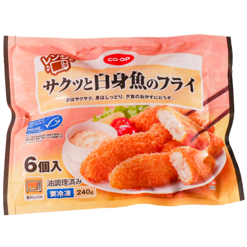 CO･OP レンジでサクッと白身魚のフライ 6個入(240g)