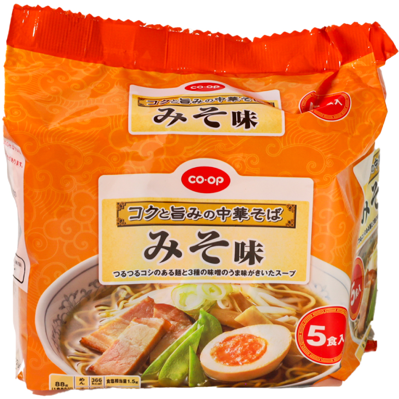 CO･OP コクと旨みの中華そば　みそ味 5食入