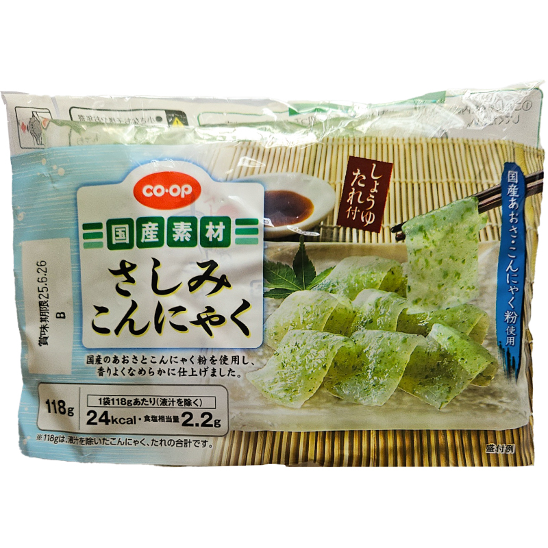 CO･OP さしみこんにゃくしょうゆたれ付 118g（こんにゃく100gたれ18g）